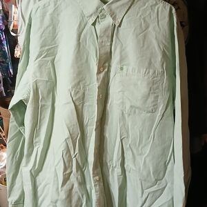 Izod Men's Mint Green Casual Button Down Shirt